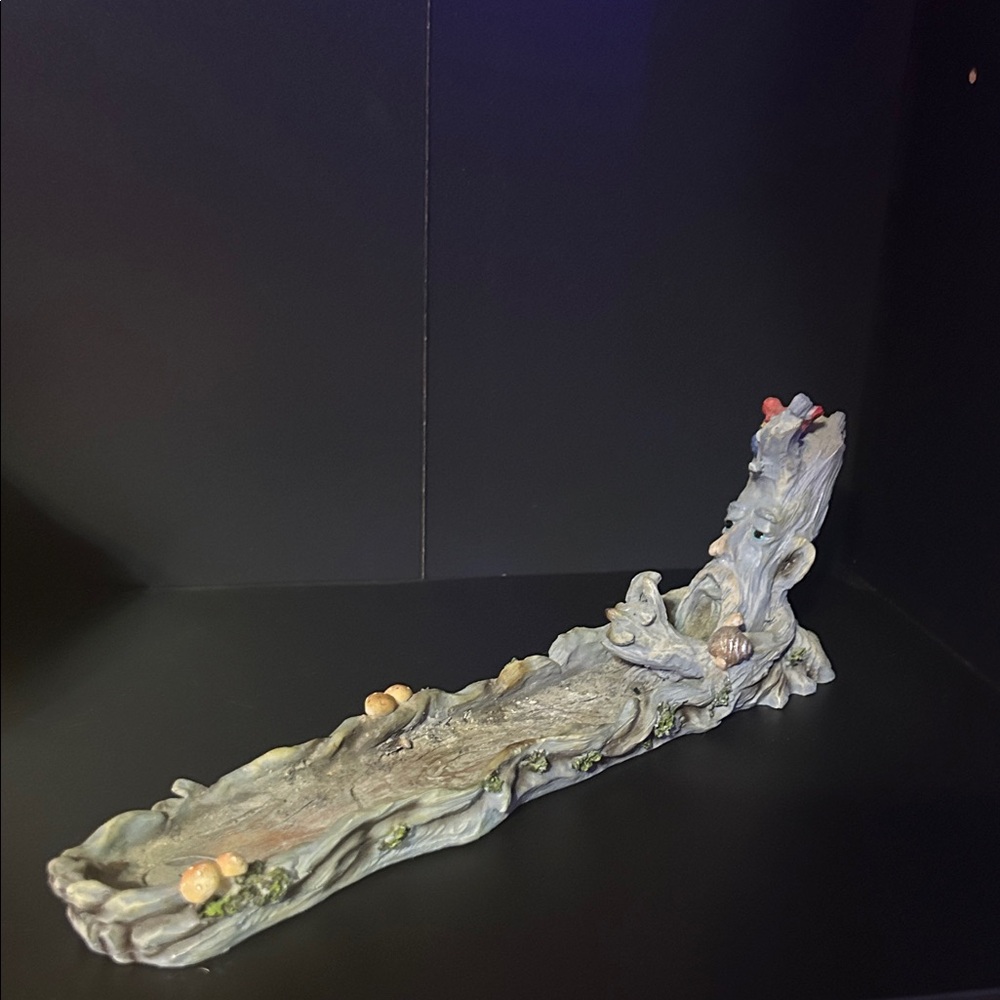 Used Artistic Gray and Green Incense Holder